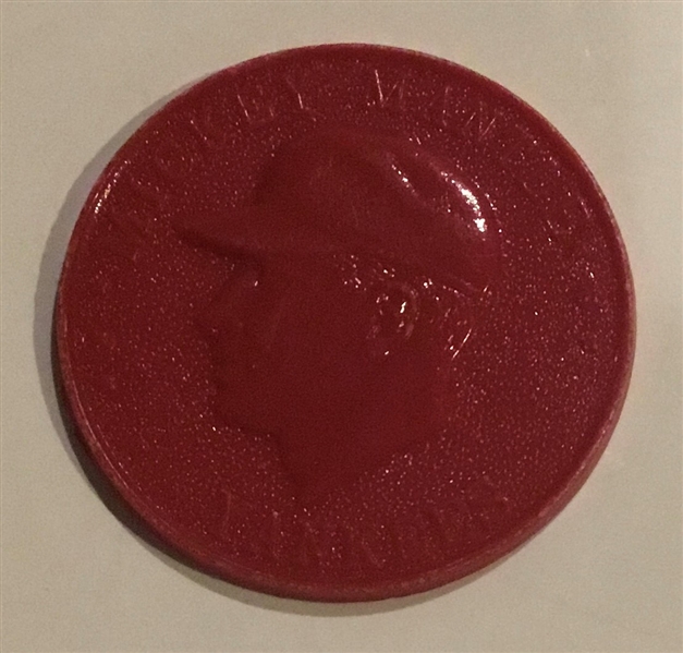 1960 MICKEY MANTLE ARMOUR COIN -RED VARIATION