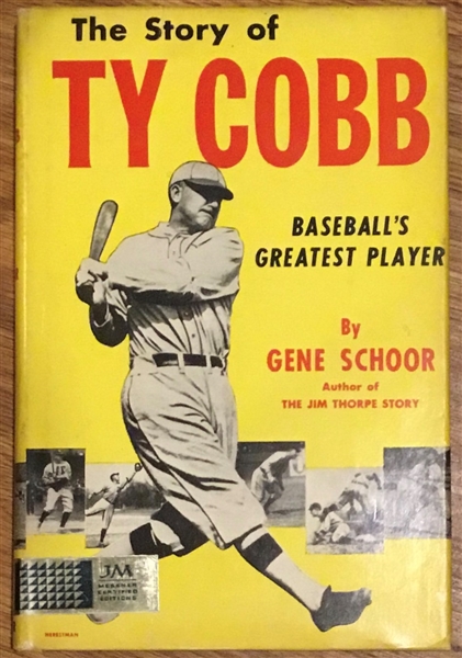 VINTAGE THE STORY OF TY COBB HARD COVER BOOK w/DJ