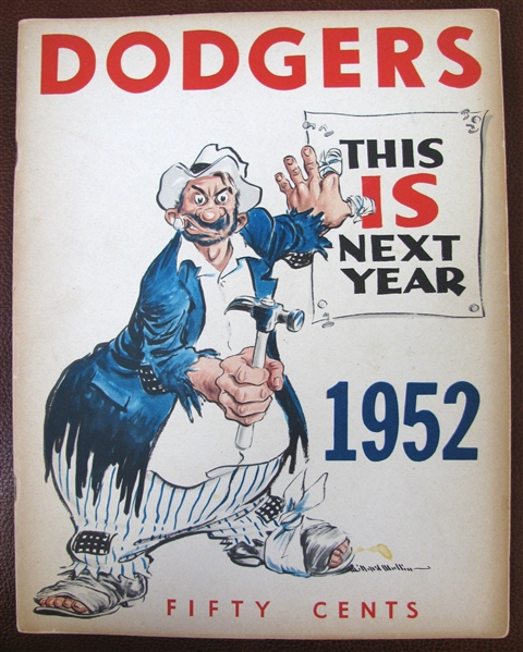 1952 BROOKLYN DODGERS YEARBOOK