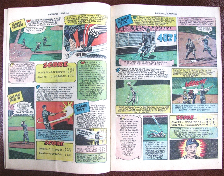 1952 NEW YORK YANKEES COMIC BOOK w/MANTLE & DIMAGGIO ON COVER