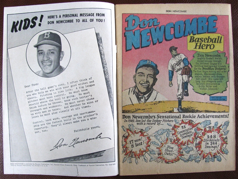 1950 DON NEWCOMBE HERO COMIC BOOK