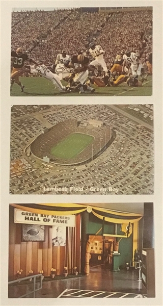 VINTAGE GREEN BAY PACKERS MISCELLANEOUS POSTCARD LOT OF 3