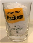 1966 GREEN BAY PACKERS NFL CHAMPIONSHIP GLASS- RARE VERSION
