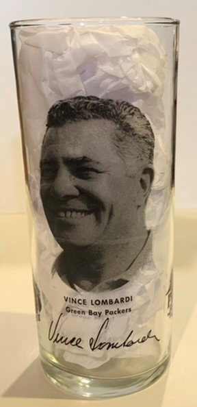 VINCE LOMBARDI GREEN BAY PACKERS GLASS