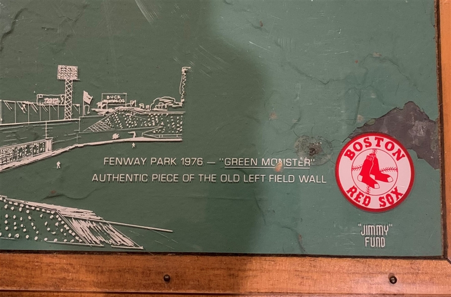 FENWAY PARK GREEN MONSTER LARGE SIZE WALL PLAQUE