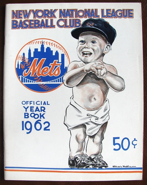 1962 NEW YORK METS YEARBOOK - 1st YEAR - APRIL 11 ROSTER