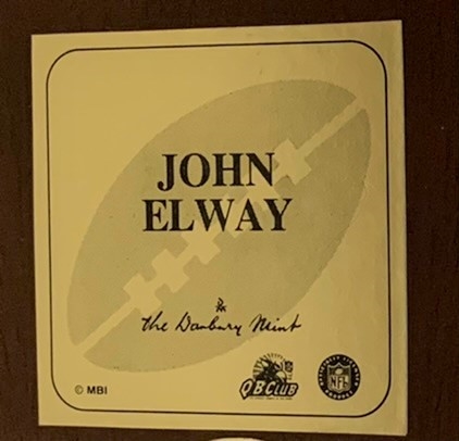 JOHN ELWAY DANBURY MINT STATUE