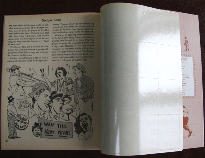 1955 BROOKLYN DODGERS STAMP BOOK w/KOUFAX ROOKIE