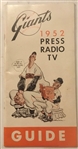 1952 NEW YORK GIANTS MEDIA GUIDE