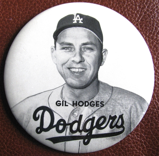 50's /60's GIL HODGES L.A. DODGERS LARGE-SIZED PIN