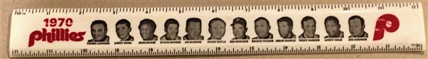 1970 PHILADELPHIA PHILLIES RULER w/PLAYER PICTURES