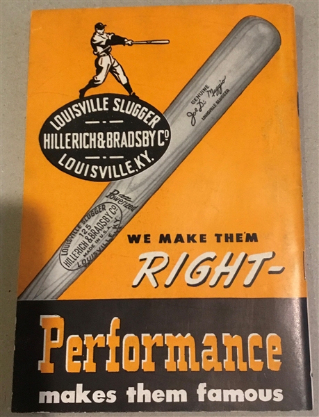 1950 FAMOUS SLUGGER YEARBOOK w/ROBINSON & WILLIAMS & SPECIAL INSERT