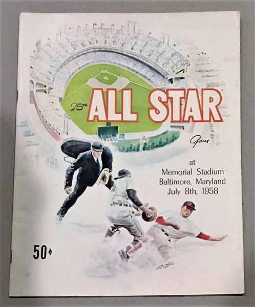 1958 MLB ALL-STAR GAME PROGRAM @ BALTIMORE