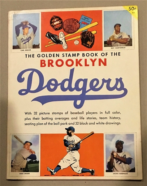 1955 BROOKLYN DODGERS STAMP BOOK