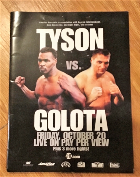 2000 MIKE TYSON vs ANDREW GOLOTA FIGHT PRESS RELEASE