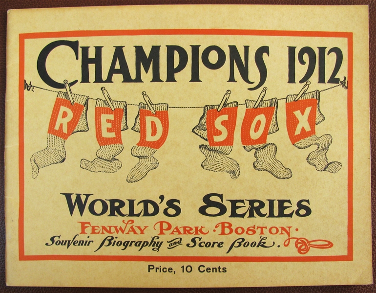 1912 BOSTON vs GIANTS WORLD SERIES PROGRAM - ROBERT OPIE REPRINT