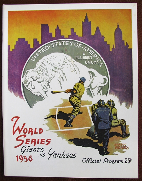 1936 GIANTS VS YANKEES WORLD SERIES PROGRAM - ROBERT OPIE REPRINT