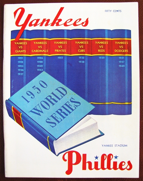 1950 YANKEES vs PHILLIES WORLD SERIES PROGRAM - ROBERT OPIE REPRINT