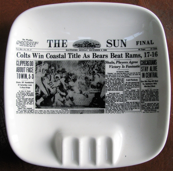 VINTAGE 1968 BALTIMORE COLTS WIN COASTAL TITLE ASTRAY