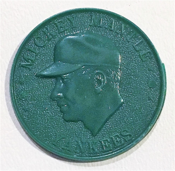1960 MICKEY MANTLE ARMOUR COIN -DARK GREEN VARIATION