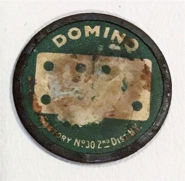 1910 SWEET CAPORAL DOMINO DISC/COIN- TEX ERWIN- BROOKLYN SUPERBAS