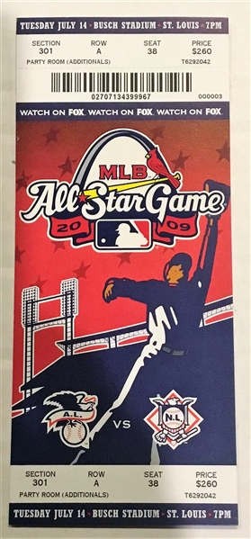 2009 MLB ALL-STAR GAME TICKET @ BUSCH STADIUM