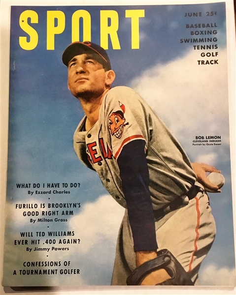 JUNE 1950 SPORTS MAGAZINE w/BOB LEMON COVER