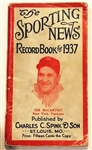 1937 THE SPORTING NEWS RECORD BOOK w/JOE McCARTHY COVER