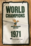 1971 MILWAUKEE BUCKS "WORLD CHAMPIONS" BANNER