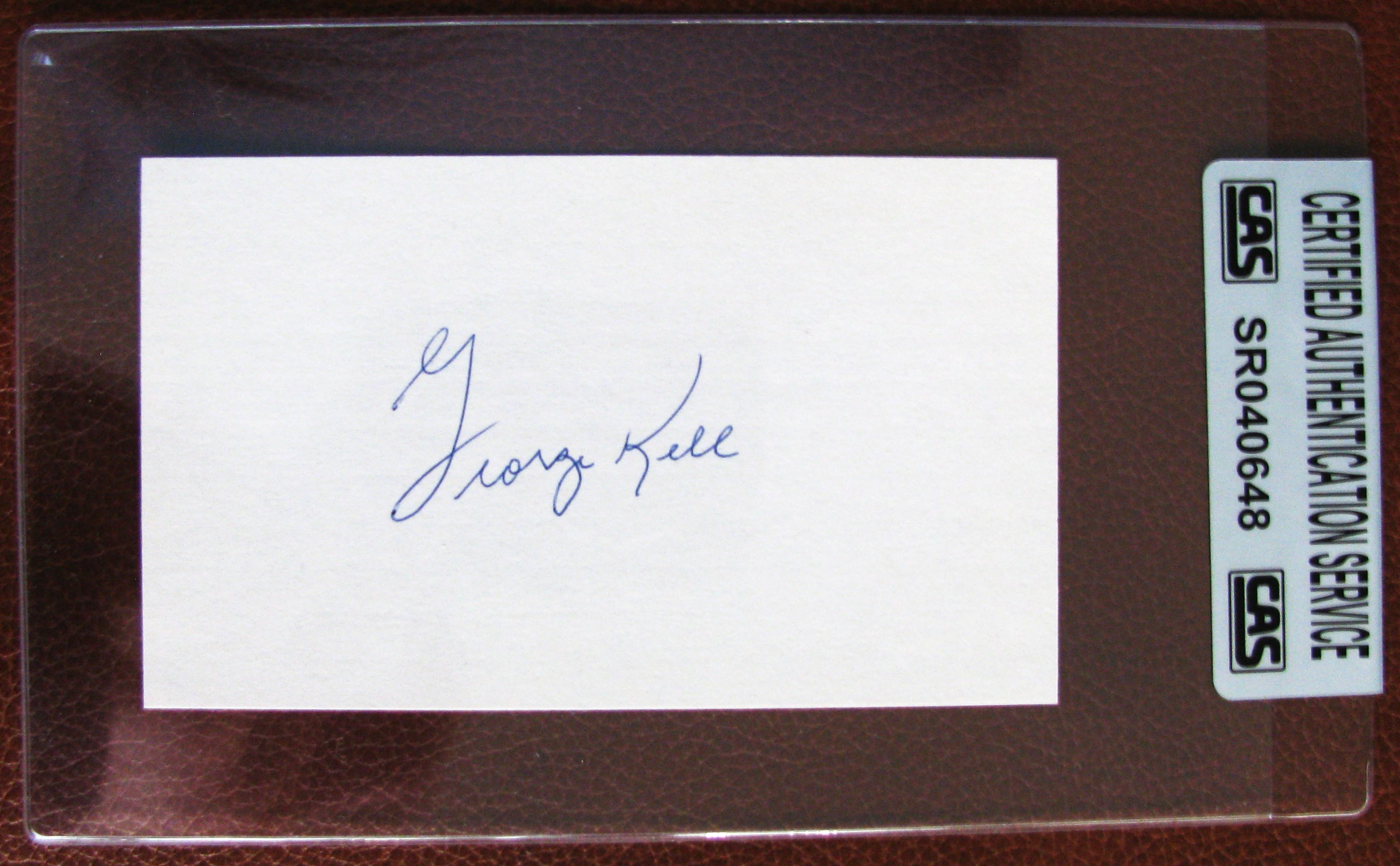 Lot Detail - GEORGE KILL SIGNED POSTCARD - CAS AUTHENTICATED