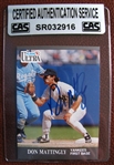 DON MATTINGLY SIGNED BASEBALL CARD /CAS AUTHENTICATED