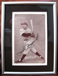 VINTAGE PHIL RIZZUTO SIGNED & FRAMED EXHIBIT CARD w/CAS COA