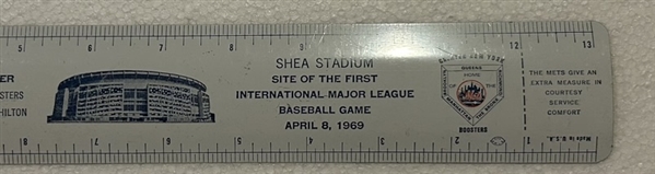 1969 NEW YORK METS RULER WELCOME HOME DINNER SOUVENIR RULER