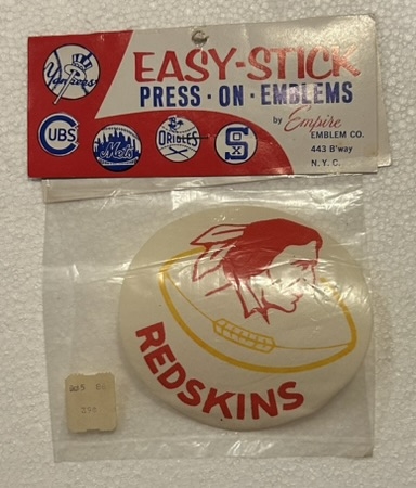 VINTAGE WASHINGTON REDSKINS EMBLEM - SEALED IN PACKAGE-