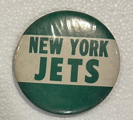 VINTAGE NEW YORK JETS PIN- LARGE SIZE