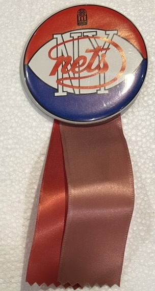 VINTAGE ABA NEW YORK NETS PIN- LARGE SIZE