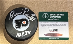 BERNIE PARENT "PHILADELPHIA FLYERS" SIGNED PUCK w/SGC COA