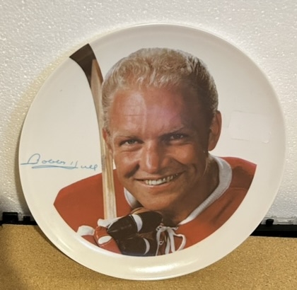 VINTAGE BOBBY HULL CHICAGO BLACK HAWKS PLASTIC PLATE