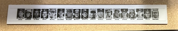 VINTAGE 1967 ST. LOUIS CARDINALS RULER w/PLAYER PICTURES