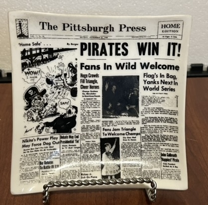 VINTAGE 1960 PIRATES WIN IT! TRAY