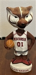 WISCONSIN BASKETBALL "BUCKY BADGER" MASCOT BOBBING HEAD