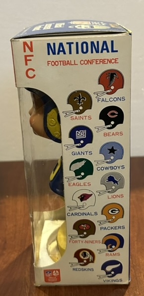 VINTAGE 70's LOS ANGELES RAMS BOBBING HEAD w/BOX