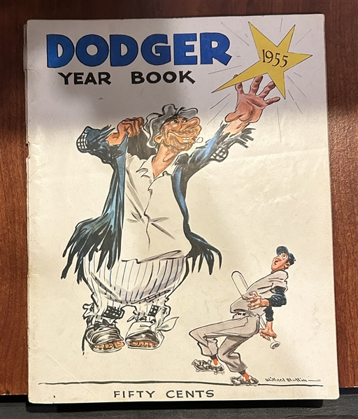 VINTAGE 1955 BROOKLYN DODGERS YEAR BOOK- CHAMPIONSHIP YEAR