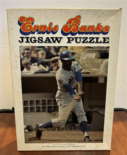 VINTAGE 1971 ERNIE BANKS CHICAGO CUBS JIGSAW PUZZLE