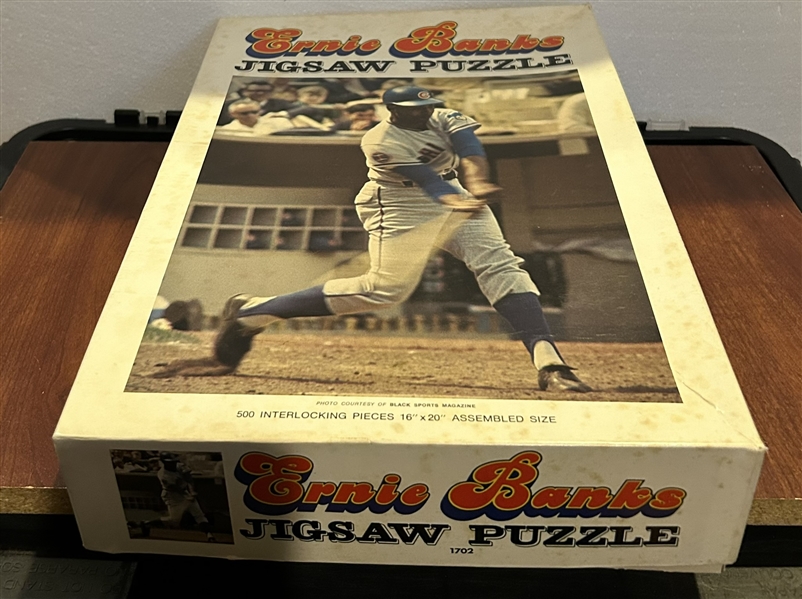 VINTAGE 1971 ERNIE BANKS CHICAGO CUBS JIGSAW PUZZLE