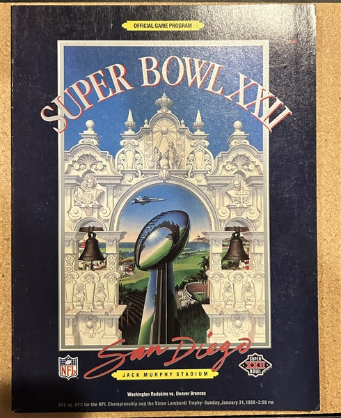 1988 SUPER BOWL XXII PROGRAM- REDSKINS vs BRONCOS