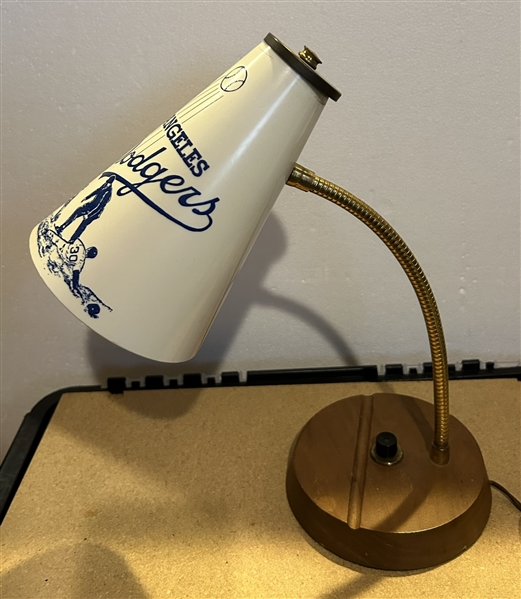 VINTAGE 60's LOS ANGELES DODGERS DESK LAMP