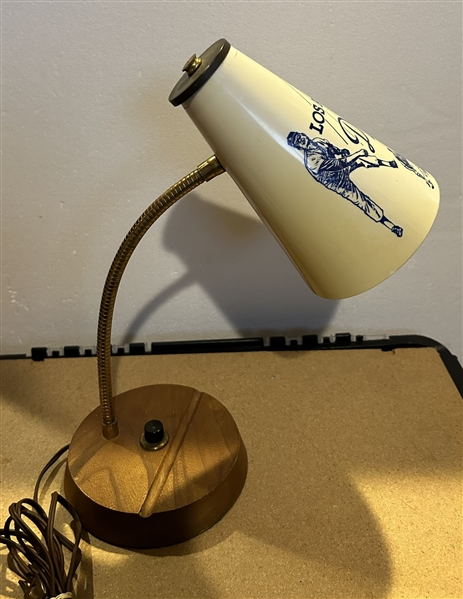 VINTAGE 60's LOS ANGELES DODGERS DESK LAMP