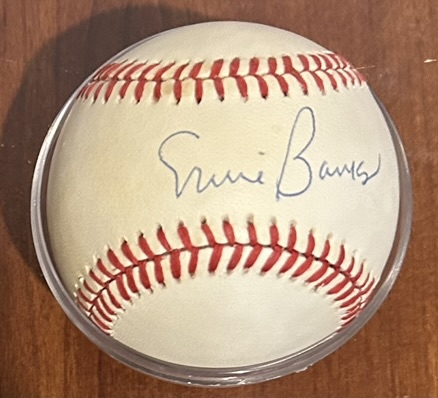 ERNIE BANKS SIGNED BASEBALL w/SGC COA