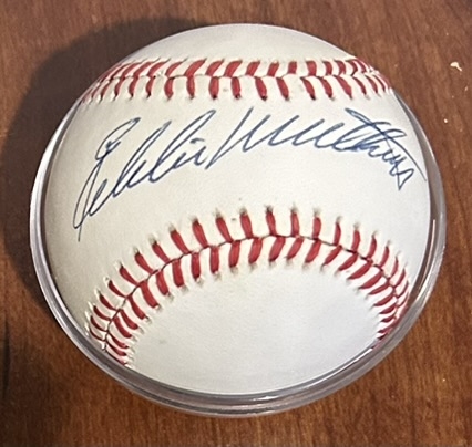 EDDIE MATHEWS SIGNED BASEBALL w/SGC COA